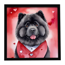 Load image into Gallery viewer, Chow Chow My Valentine Framed Metal Print
