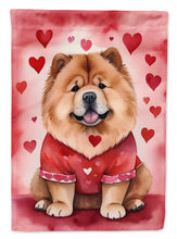 Load image into Gallery viewer, Chow Chow Valentine’s Day Garden Flag – Dog-Themed Heart Yard Decor