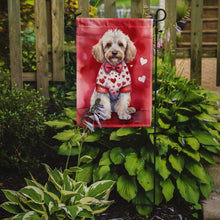 Load image into Gallery viewer, Cockapoo Valentine’s Day Garden Flag – Dog-Themed Heart Yard Decor