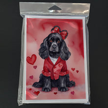 Load image into Gallery viewer, Cocker Spaniel My Valentine Greeting Cards - Blank Note Cards – 8-Pack of Artist-Designed Cards with Envelopes