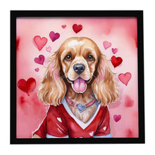Load image into Gallery viewer, Cocker Spaniel My Valentine Framed Metal Print