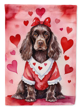 Load image into Gallery viewer, Cocker Spaniel My Valentine House Flag