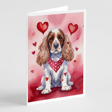 Load image into Gallery viewer, Cocker Spaniel My Valentine Greeting Cards - Blank Note Cards – 8-Pack of Artist-Designed Cards with Envelopes