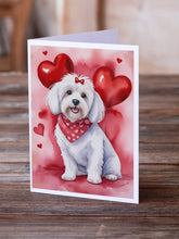 Load image into Gallery viewer, Coton de Tulear My Valentine Greeting Cards - Blank Note Cards – 8-Pack of Artist-Designed Cards with Envelopes