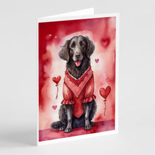 Load image into Gallery viewer, Curly-Coated Retriever My Valentine Greeting Cards - Blank Note Cards – 8-Pack of Artist-Designed Cards with Envelopes