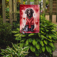 Load image into Gallery viewer, Curly-Coated Retriever Valentine’s Day Garden Flag – Dog-Themed Heart Yard Decor