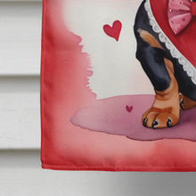 Load image into Gallery viewer, Dachshund My Valentine House Flag