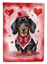 Load image into Gallery viewer, Dachshund Valentine’s Day Garden Flag – Dog-Themed Heart Yard Decor