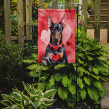 Load image into Gallery viewer, Doberman Pinscher Valentine’s Day Garden Flag – Dog-Themed Heart Yard Decor