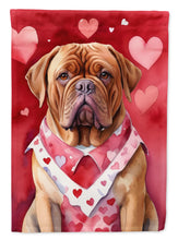 Load image into Gallery viewer, Dogue de Bordeaux Valentine’s Day Garden Flag – Dog-Themed Heart Yard Decor