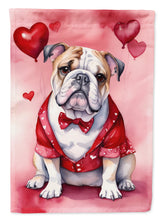 Load image into Gallery viewer, English Bulldog My Valentine House Flag