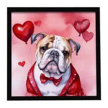 Load image into Gallery viewer, English Bulldog My Valentine Framed Metal Print
