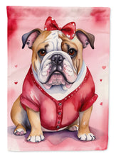 Load image into Gallery viewer, English Bulldog My Valentine House Flag