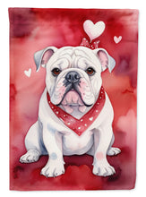 Load image into Gallery viewer, English Bulldog Valentine’s Day Garden Flag – Dog-Themed Heart Yard Decor