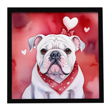 Load image into Gallery viewer, English Bulldog My Valentine Framed Metal Print