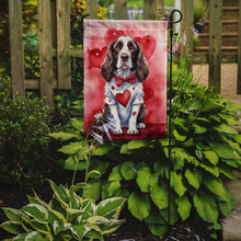 Load image into Gallery viewer, English Springer Spaniel Valentine’s Day Garden Flag – Dog-Themed Heart Yard Decor