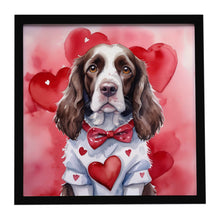 Load image into Gallery viewer, English Springer Spaniel My Valentine Framed Metal Print