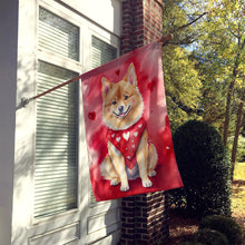 Load image into Gallery viewer, Finnish Spitz My Valentine House Flag
