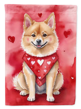 Load image into Gallery viewer, Finnish Spitz My Valentine House Flag