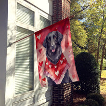 Load image into Gallery viewer, Flat-Coated Retriever My Valentine House Flag