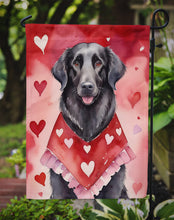 Load image into Gallery viewer, Flat-Coated Retriever Valentine’s Day Garden Flag – Dog-Themed Heart Yard Decor