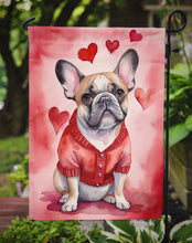 Load image into Gallery viewer, French Bulldog Valentine’s Day Garden Flag – Dog-Themed Heart Yard Decor