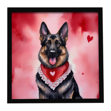 Load image into Gallery viewer, German Shepherd My Valentine Framed Metal Print