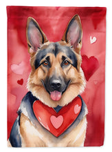 Load image into Gallery viewer, German Shepherd Valentine’s Day Garden Flag – Dog-Themed Heart Yard Decor