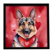Load image into Gallery viewer, German Shepherd My Valentine Framed Metal Print