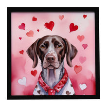 Load image into Gallery viewer, German Shorthaired Pointer My Valentine Framed Metal Print
