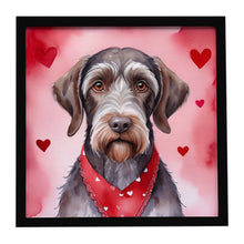 Load image into Gallery viewer, German Wirehaired Pointer My Valentine Framed Metal Print