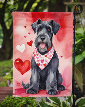 Load image into Gallery viewer, Giant Schnauzer Valentine’s Day Garden Flag – Dog-Themed Heart Yard Decor