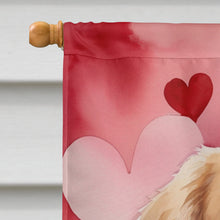Load image into Gallery viewer, Golden Retriever My Valentine House Flag