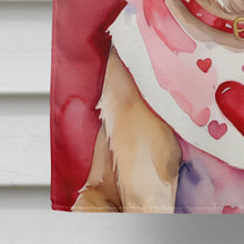 Load image into Gallery viewer, Golden Retriever My Valentine House Flag