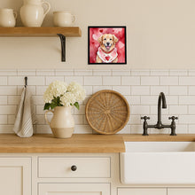 Load image into Gallery viewer, Golden Retriever My Valentine Framed Metal Print