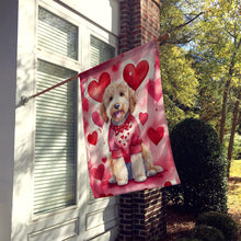 Load image into Gallery viewer, Goldendoodle My Valentine House Flag