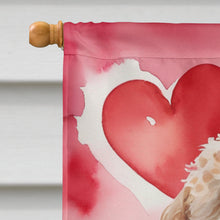 Load image into Gallery viewer, Goldendoodle My Valentine House Flag