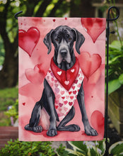 Load image into Gallery viewer, Great Dane Valentine’s Day Garden Flag – Dog-Themed Heart Yard Decor
