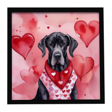Load image into Gallery viewer, Great Dane My Valentine Framed Metal Print