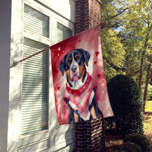 Load image into Gallery viewer, Greater Swiss Mountain Dog My Valentine House Flag