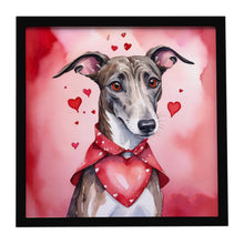 Load image into Gallery viewer, Greyhound My Valentine Framed Metal Print