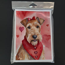 Load image into Gallery viewer, Irish Terrier My Valentine Greeting Cards - Blank Note Cards – 8-Pack of Artist-Designed Cards with Envelopes
