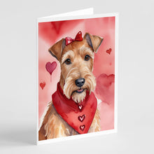 Load image into Gallery viewer, Irish Terrier My Valentine Greeting Cards - Blank Note Cards – 8-Pack of Artist-Designed Cards with Envelopes