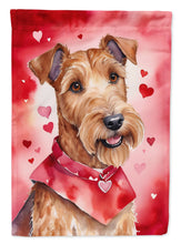 Load image into Gallery viewer, Irish Terrier Valentine’s Day Garden Flag – Dog-Themed Heart Yard Decor