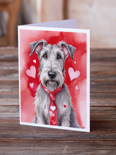 Load image into Gallery viewer, Irish Wolfhound My Valentine Greeting Cards - Blank Note Cards – 8-Pack of Artist-Designed Cards with Envelopes
