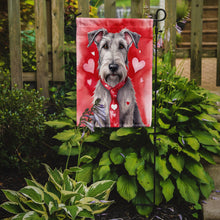 Load image into Gallery viewer, Irish Wolfhound Valentine’s Day Garden Flag – Dog-Themed Heart Yard Decor