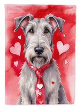 Load image into Gallery viewer, Irish Wolfhound Valentine’s Day Garden Flag – Dog-Themed Heart Yard Decor