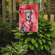 Load image into Gallery viewer, Italian Greyhound Valentine’s Day Garden Flag – Dog-Themed Heart Yard Decor