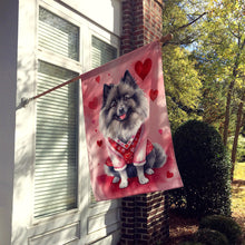 Load image into Gallery viewer, Keeshond My Valentine House Flag