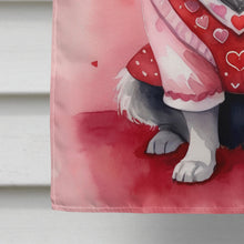 Load image into Gallery viewer, Keeshond My Valentine House Flag